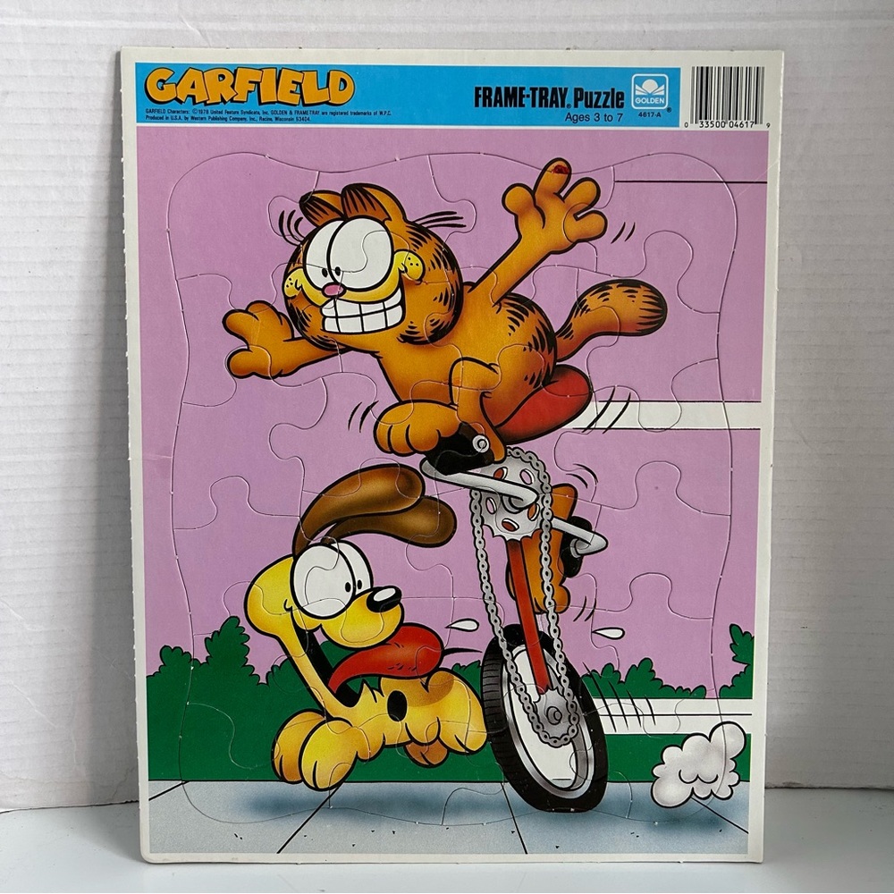 Vintage 24-pc GARFIELD frame-tray puzzle (ages 3-7)